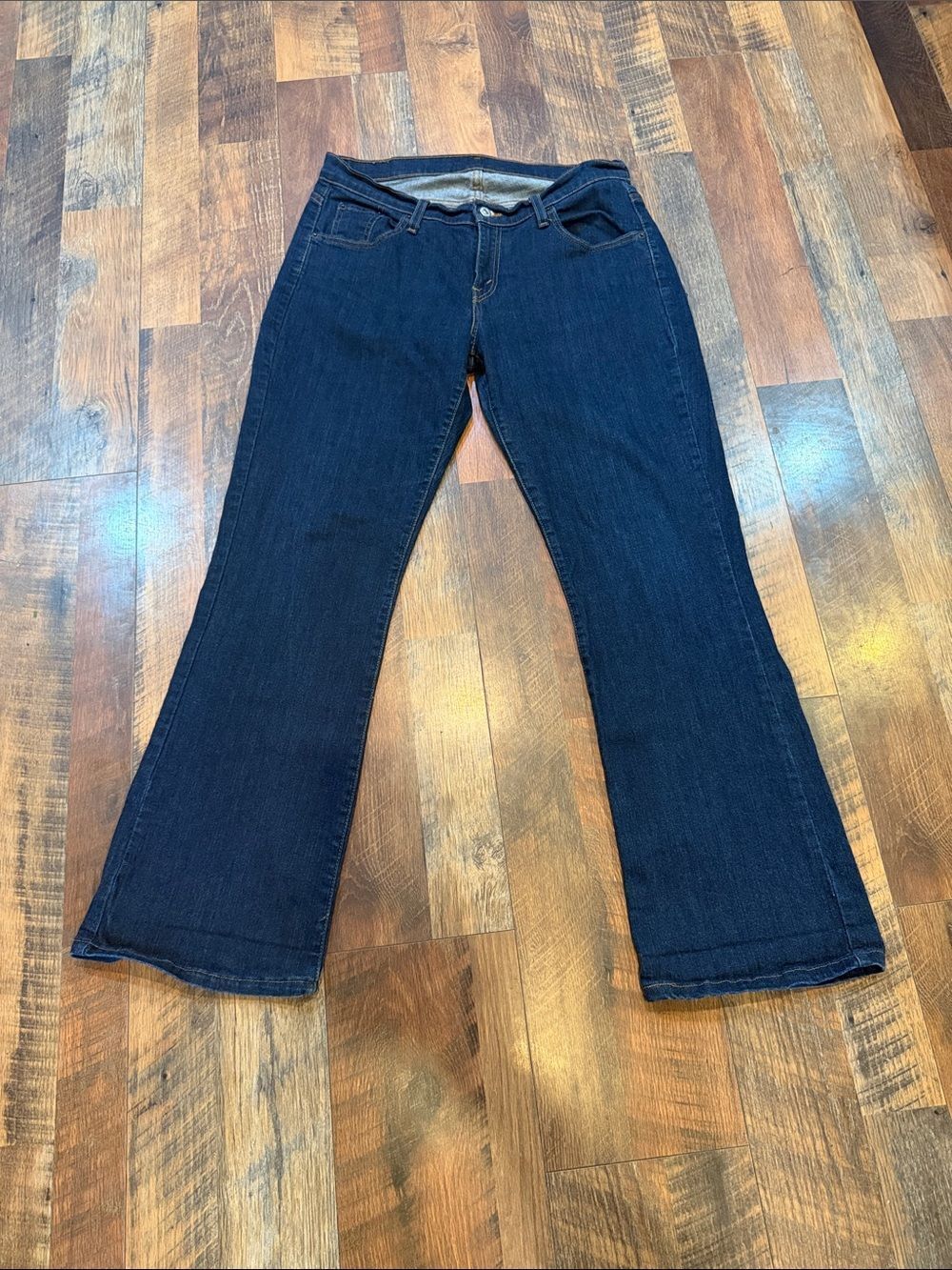 Classic Women's Dark Blue Bootcut Jeans 14 (3180)